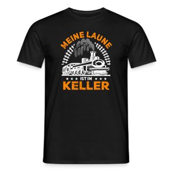 Modelleisenbahn Eisenbahn Eisenbahner - Männer T-Shirt - Schwarz - Vorne - AI Model Male 178 light (178cm)