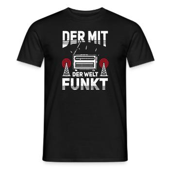 Amateurfunken Hobby Funker Ham radio Funkgerät - Männer T-Shirt - Schwarz - Vorne - AI Model Male 178 light (178cm)