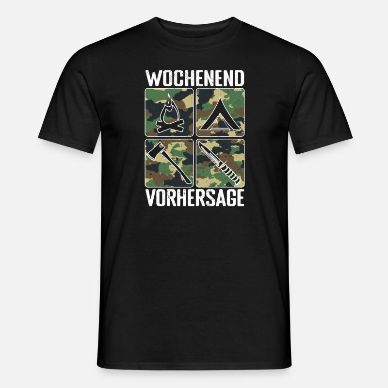 Bushcraft Survival - Männer T-Shirt - Schwarz