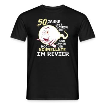 Lustiges 50 Jäger Geburstag Geschenk - Männer T-Shirt - Schwarz - Vorne - AI Model Male 178 light (178cm)