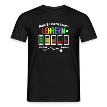 Batterie Leben Grundschullehrer Grundschule Lehrer - Männer T-Shirt - Schwarz - Vorne - AI Model Male 178 light (178cm)