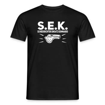 Schiedsrichter Pfeife Schiri Fußballschiedsrichter - Männer T-Shirt - Schwarz - Vorne - AI Model Male 178 light (178cm)