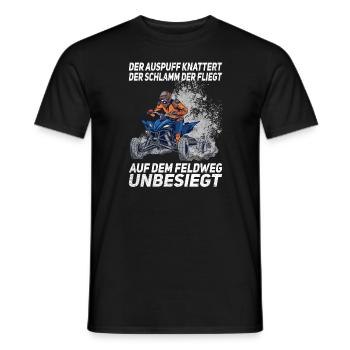 ATV Quad Bike 4x4 Quadfahrer Quadbike - Männer T-Shirt - Schwarz - Vorne - AI Model Male 178 light (178cm)