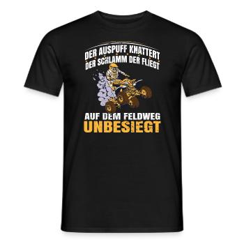 ATV Quad Bike 4x4 Quadfahrer Quadbike - Männer T-Shirt - Schwarz - Vorne - AI Model Male 178 light (178cm)