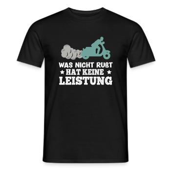 Retro Mopet Mofa Motorroller - Männer T-Shirt - Schwarz - Vorne - AI Model Male 178 light (178cm)