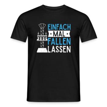Achterbahn Freizeitpark Rollercoaster - Männer T-Shirt - Schwarz - Vorne - AI Model Male 178 light (178cm)