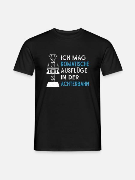 Achterbahn Freizeitpark Rollercoaster - Männer T-Shirt - Schwarz