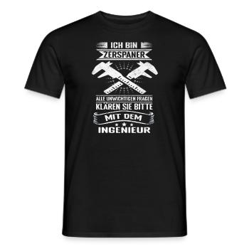 Zerspaner Zerspanungsmechaniker - Männer T-Shirt - Schwarz - Vorne - AI Model Male 178 light (178cm)