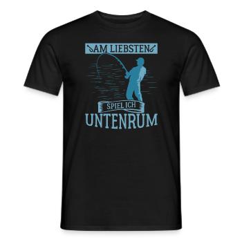 Angeln Angler Sprüche - Männer T-Shirt - Schwarz - Vorne - AI Model Male 178 light (178cm)