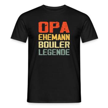 Boule Spiel Petanque Crossboule - Männer T-Shirt - Schwarz - Vorne - AI Model Male 178 light (178cm)