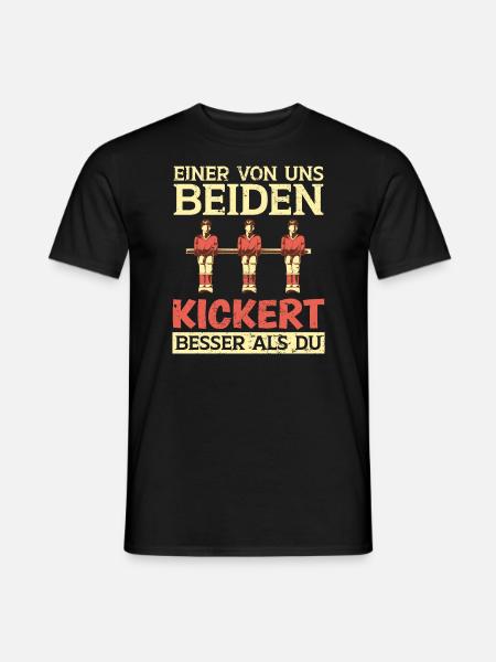Tischfussball Tischkicker Wuzzler - Männer T-Shirt - Schwarz