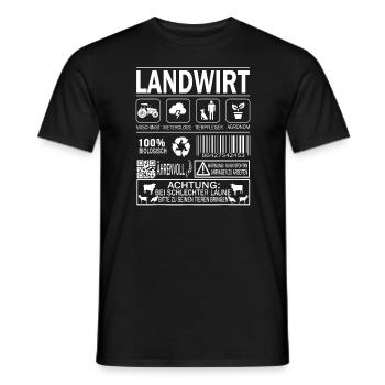 Landwirt Bauer Agronom - Männer T-Shirt - Schwarz - Vorne - AI Model Male 178 light (178cm)