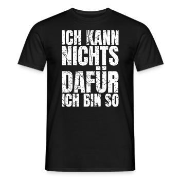 Ich Kann Nichts Dafür Ich Bin So Lustige Sprüche - Männer T-Shirt - Schwarz - Vorne - AI Model Male 178 light (178cm)
