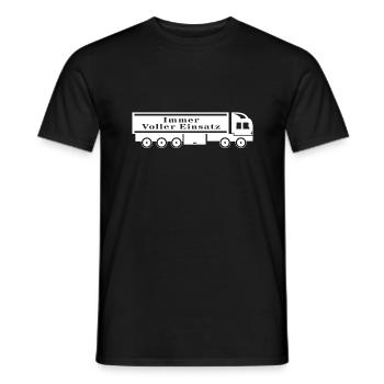 Immer coller Einsatz LKW Fahrer Brummi Spedition - Männer T-Shirt - Schwarz - Vorne - AI Model Male 178 light (178cm)