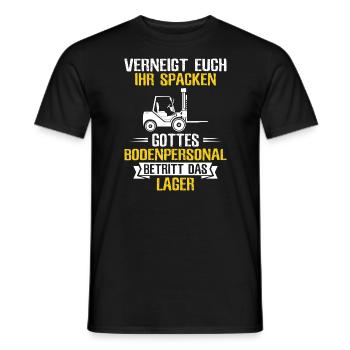 Staplerfahrer Lagerist Gabelstaplerfahrer - Männer T-Shirt - Schwarz - Vorne - AI Model Male 178 light (178cm)
