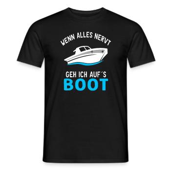 Sportboot Männer Kapitän - Männer T-Shirt - Schwarz - Vorne - AI Model Male 178 light (178cm)
