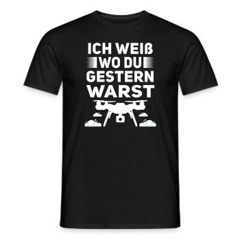 Quadrocopter FPV Drohne Drohnenflieger - Männer T-Shirt - Schwarz - Vorne - AI Model Male 178 light (178cm)