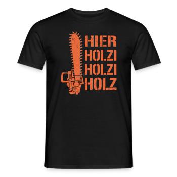 Holzfäller Waldarbeiter Holz machen - Männer T-Shirt - Schwarz - Vorne - AI Model Male 178 light (178cm)