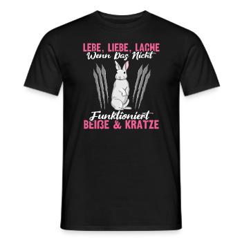 Kaninchen Hasenmama Hasen Liebe Häschen - Männer T-Shirt - Schwarz - Vorne - AI Model Male 178 light (178cm)
