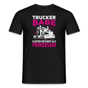 LKW Fahrer Trucker Babe - Männer T-Shirt - Schwarz - Vorne - AI Model Male 178 light (178cm)