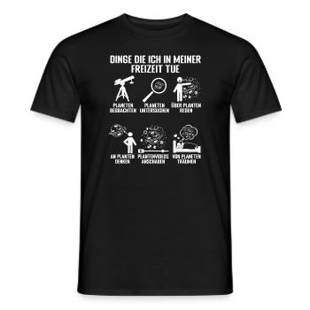 Planeten Universum Planetologen Astrologen - Männer T-Shirt - Schwarz - Vorne - AI Model Male 178 light (178cm)