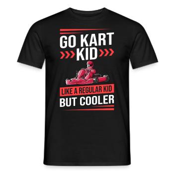 Go Kart Racing Indoor Karting Kartsport Kart track - Men's T-Shirt - black - Front - AI Model Male 178 light (178cm)
