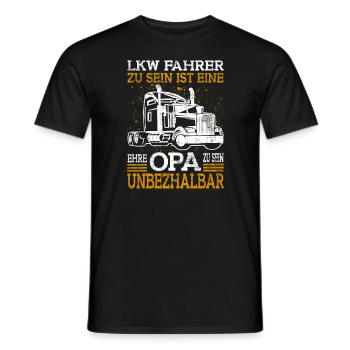 LKW Fahrer Opa - Männer T-Shirt - Schwarz - Vorne - AI Model Male 178 light (178cm)