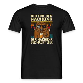 Nachbar geschenk Weihnachten - Männer T-Shirt - Schwarz - Vorne - AI Model Male 178 light (178cm)