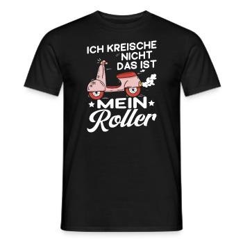 Retro Mopet Mofa Motorroller - Männer T-Shirt - Schwarz - Vorne - AI Model Male 178 light (178cm)