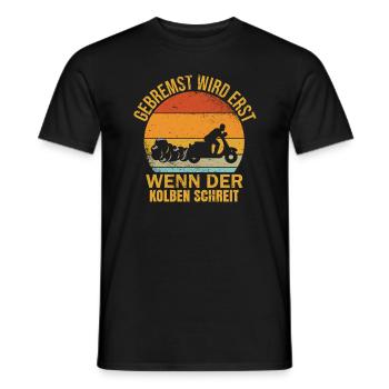 Retro Mopet Mofa Motorroller - Männer T-Shirt - Schwarz - Vorne - AI Model Male 178 light (178cm)