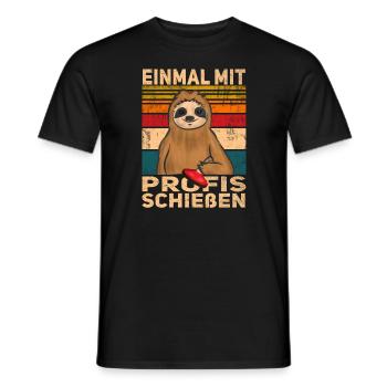 Eistockschießen Eisstock Stockschütze Stocksport - Männer T-Shirt - Schwarz - Vorne - AI Model Male 178 light (178cm)