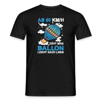 Heißluftballon Fahrt Ballonflug - Männer T-Shirt - Schwarz - Vorne - AI Model Male 178 light (178cm)