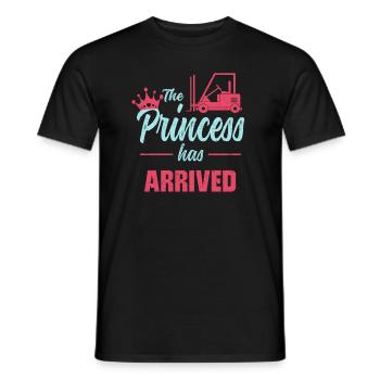Funny forklift operator - Men's T-Shirt - black - Front - AI Model Male 178 light (178cm)