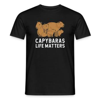 Capybara Caipibara - T-shirt homme - noir - Devant - AI Model Male 178 light (178cm)