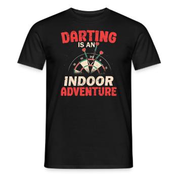 Retro Darts Gift Darts Player Darts - Men's T-Shirt - black - Front - AI Model Male 178 light (178cm)
