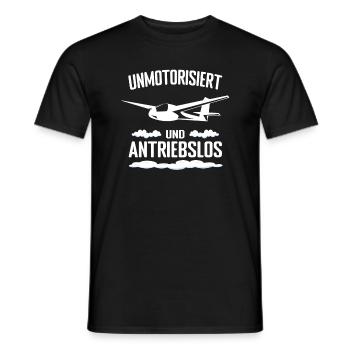 Segelfliegen Segelflieger Pilot Segelflugzeug - Männer T-Shirt - Schwarz - Vorne - AI Model Male 178 light (178cm)