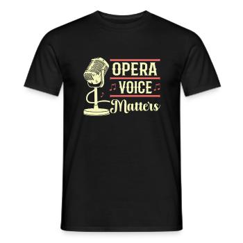 Drôle de chanteur d’opéra - T-shirt homme - noir - Devant - AI Model Male 178 light (178cm)
