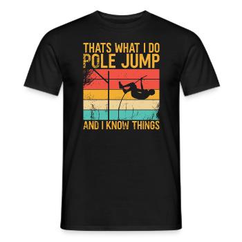 Saut à la perche - T-shirt homme - noir - Devant - AI Model Male 178 light (178cm)