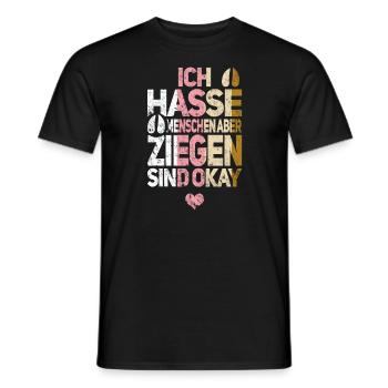 Ziege Ziegenhalter Ziegenbock Ziegenhirt - Männer T-Shirt - Schwarz - Vorne - AI Model Male 178 light (178cm)