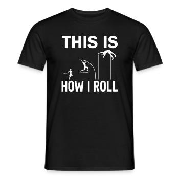 Saut à la perche - T-shirt homme - noir - Devant - AI Model Male 178 light (178cm)