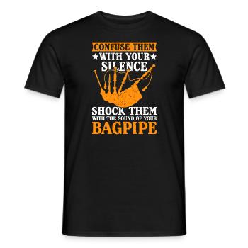 Bagpipers Bagpipes - Men's T-Shirt - black - Front - AI Model Male 178 light (178cm)