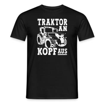 Tractor Farmer Agricultural machinery mechanic Farmer - Men's T-Shirt - black - Front - AI Model Male 178 light (178cm)
