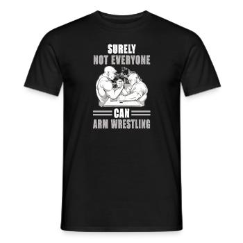 Bras de fer de fer - T-shirt homme - noir - Devant - AI Model Male 178 light (178cm)