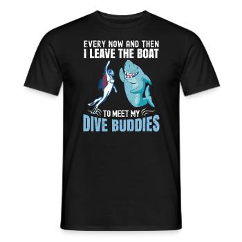 Scuba Diving Shark Scuba Diving - Men's T-Shirt - black - Front - AI Model Male 178 light (178cm)