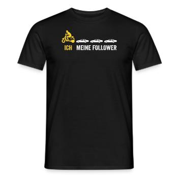 Retro Mopet Mofa Motorroller - Männer T-Shirt - Schwarz - Vorne - AI Model Male 178 light (178cm)