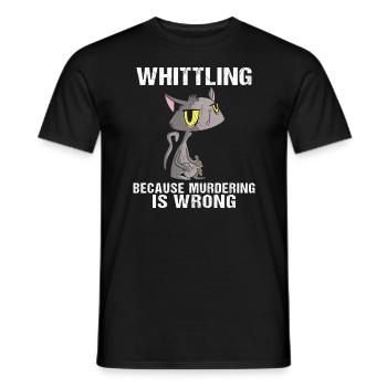 Whittling Wood Carving Whittler - Männer T-Shirt - Schwarz - Vorne - AI Model Male 178 light (178cm)