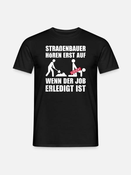 Straßenbau Straßenbaumeister Tiefbauer - Männer T-Shirt - Schwarz