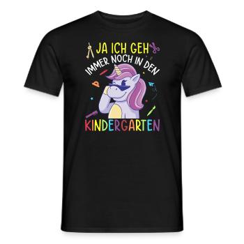 Kindergarten teacher, kindergarten teacher, Kiga - Men's T-Shirt - black - Front - AI Model Male 178 light (178cm)