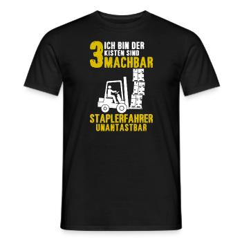 Staplerfahrer Lagerist Gabelstaplerfahrer - Männer T-Shirt - Schwarz - Vorne - AI Model Male 178 light (178cm)