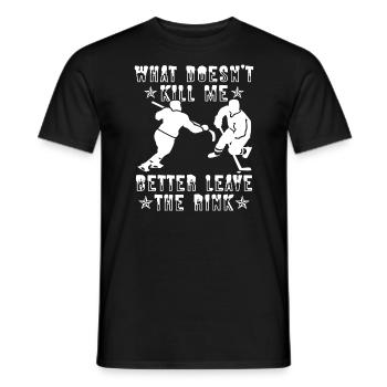 Joueur de hockey sur glace - T-shirt homme - noir - Devant - AI Model Male 178 light (178cm)